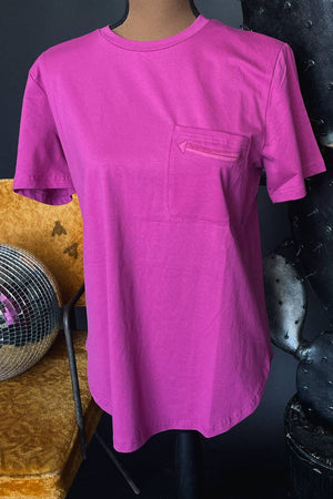 Magenta Pocket Tee