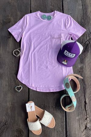 Lilac Pocket Tee