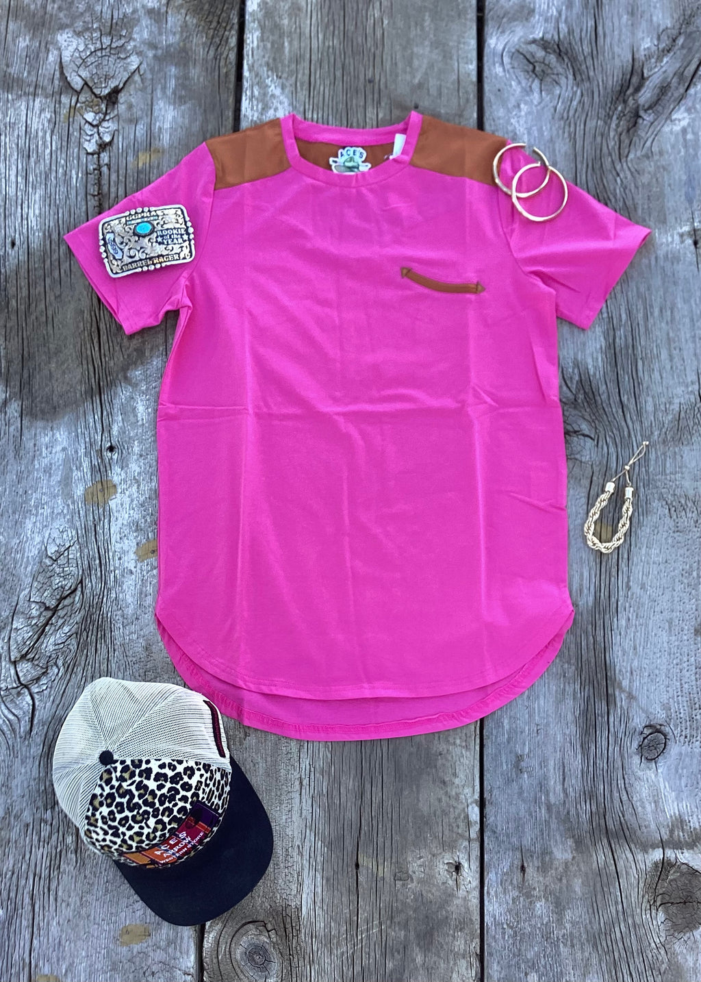 The Dolly; Citrus Pink Tee