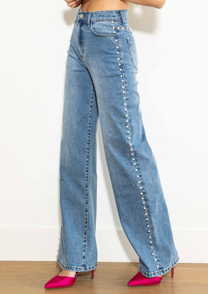 The Pearl; Wide Leg Jeans