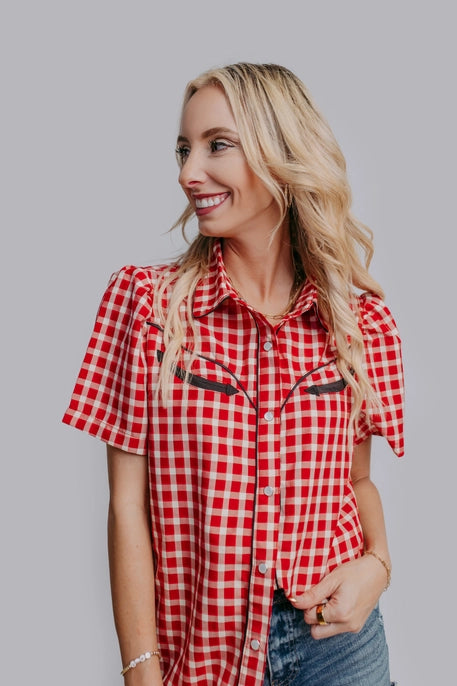 The Poppi Gingham; Blouse