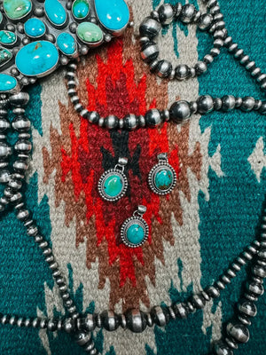 Turquoise Dime Piece; Pendant