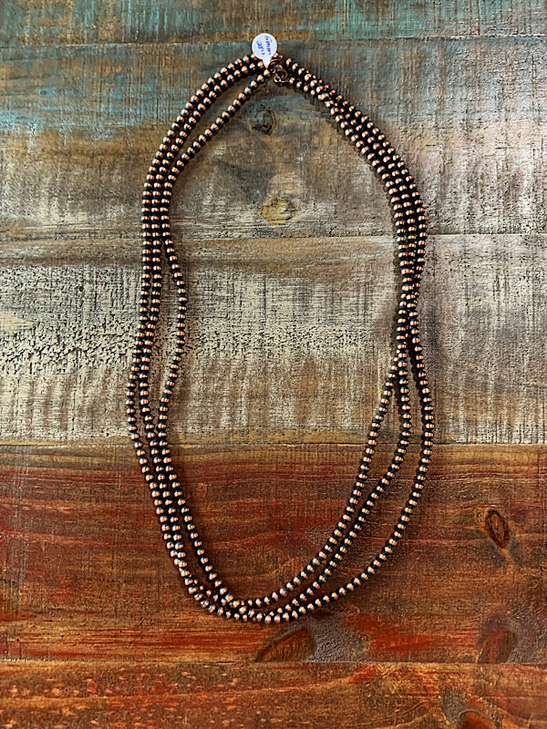 Copper Pearl Necklaces (5mm, 28")