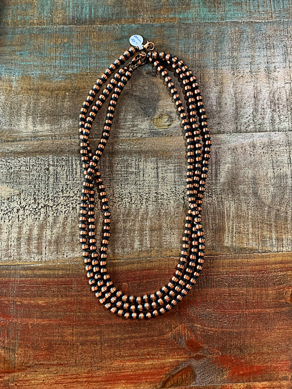 Copper Pearl Necklaces (6mm, 22")