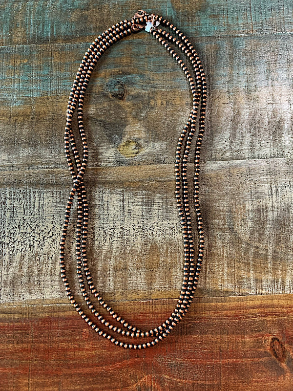 Copper Pearls: Necklace (4mm, 25