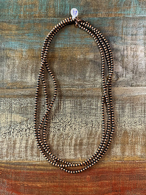 Copper Pearls: Necklaces (4mm, 22")
