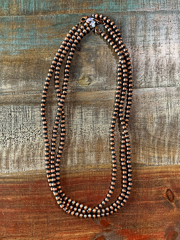 Copper Pearl Necklaces (6mm, 25")