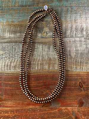 Copper Pearls: Necklaces (6mm, 28")