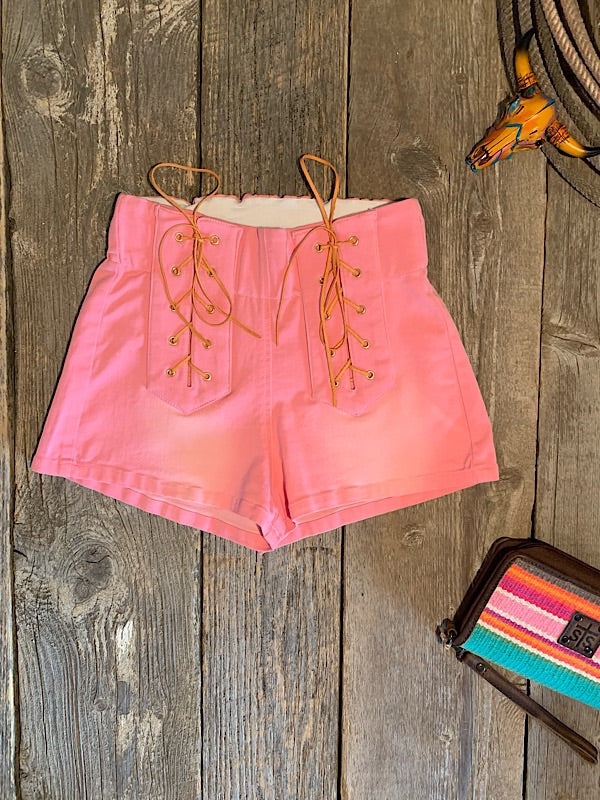 Whiskey River: Pink Denim Shorts